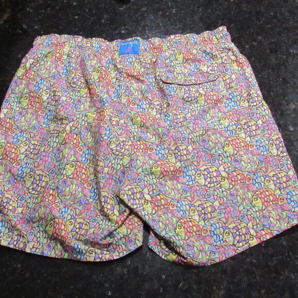 Michael's Men's Mesh Liner Swim Trunks Abstract Fish multicolored sz: 2xl - Picture 8 of 16